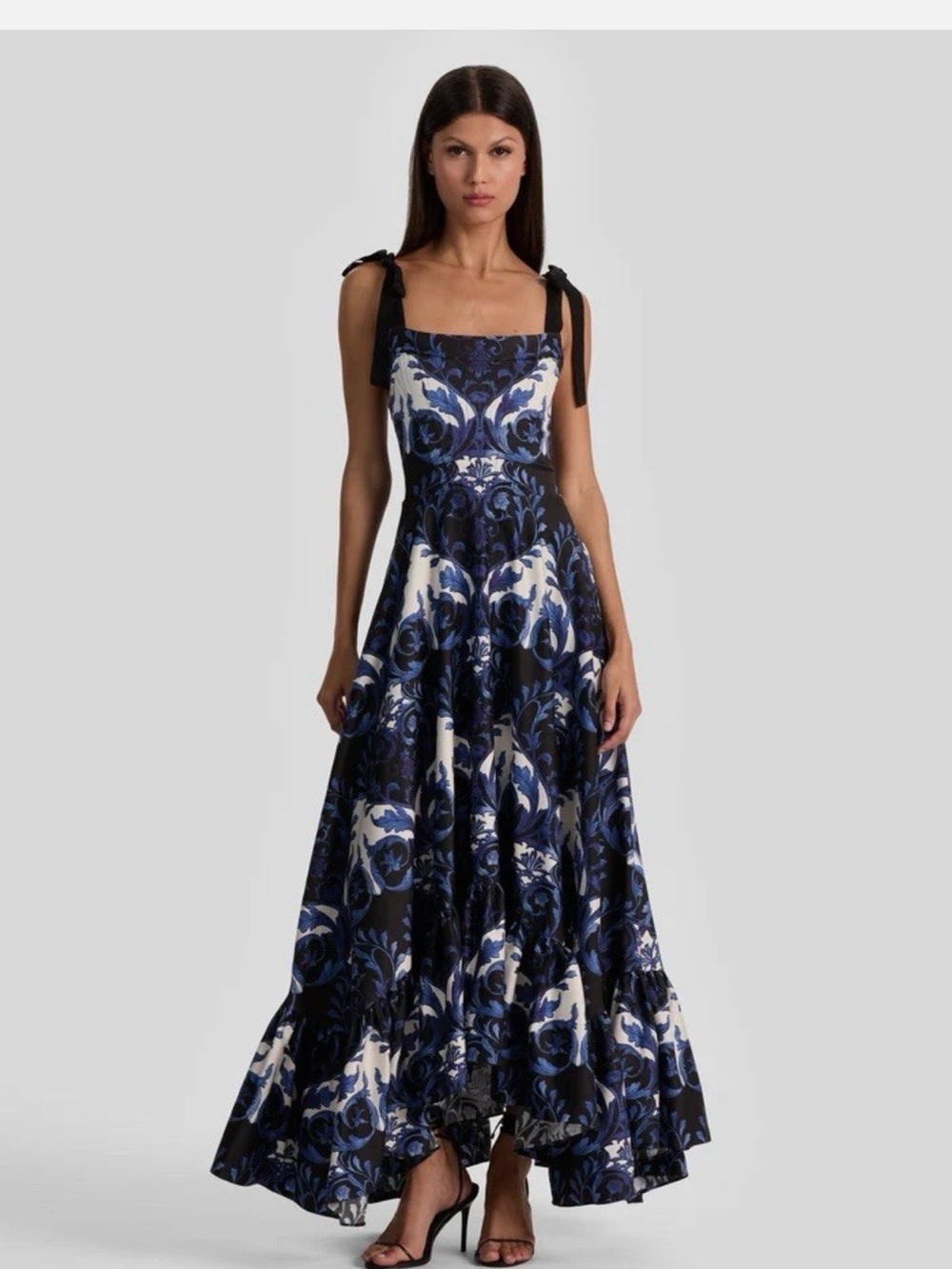 Alice + Olivia Blue and White Floral Dress